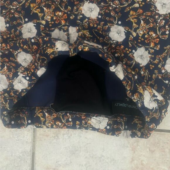 CYNTHIA ROWLEY FLORAL dress suit pants y2k bottoms flower trousers - Picture 3 of 7